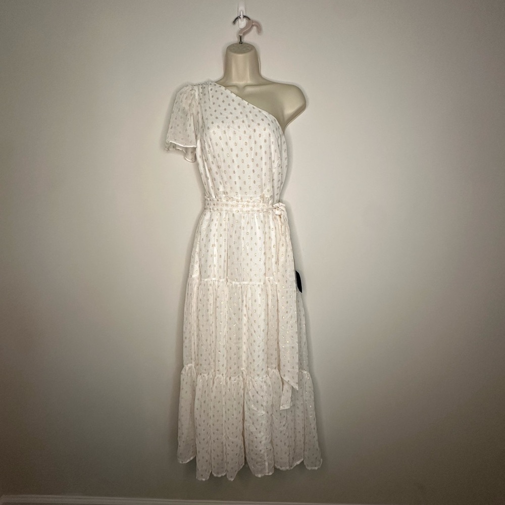 Lulu's White One-Shoulder Sundress